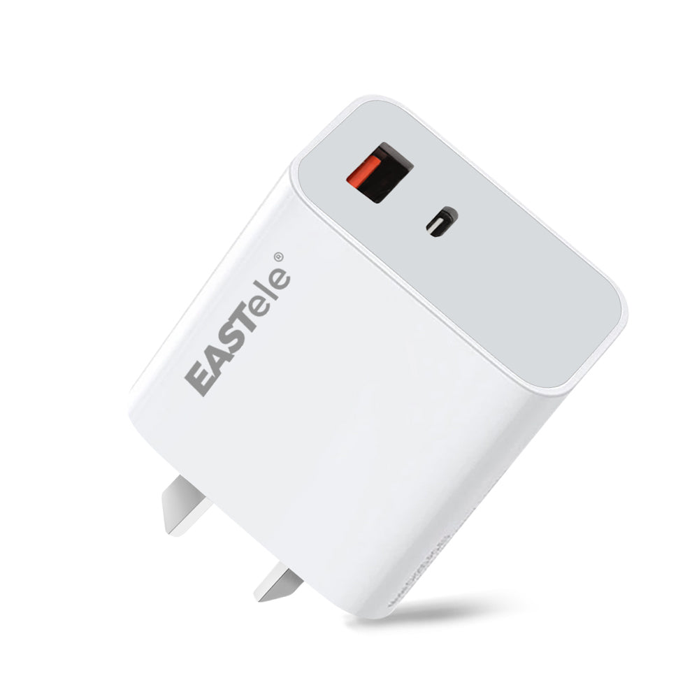 EASTele® USB+Type-C Fast Charging AC Power Adapter QC3.0 + PD3.0 - Eastlakes Electronics